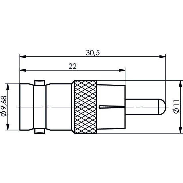 Telegärtner - Koax-Kupplung Adapter BNC-CINCH 100023681 F-M − 5 Stück