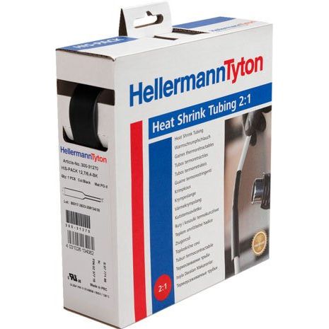 HellermannTyton - Schrumpfschlauch HIS-1/8-POX-BK 10m D 3,2/1,6 sw