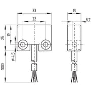 Schmersal - Magnetischer Näherungsschalter Sensor BNS 250-12z Sicherheits