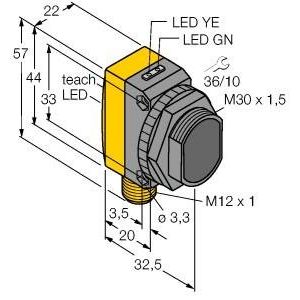 Turck - Reflexions-Lichtschranke Opto Sensor QS30ELVCQ Lichtschranke