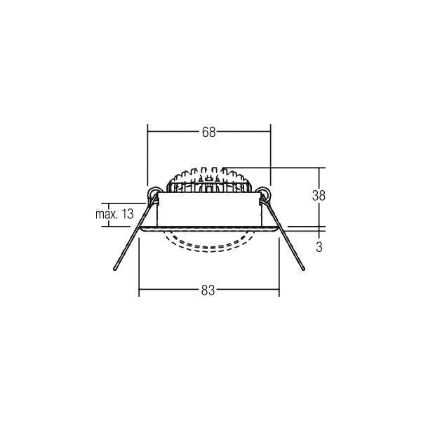 Brumberg Leuchten - Downlight/Strahler/Flutlicht LED-Einbaustrahler 230V 38469223 3000K, eds