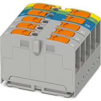 Phoenix Contact - Durchgangs-Reihenklemme Verteilerblock PTVFIX 2,5-3L/N/GNYE
