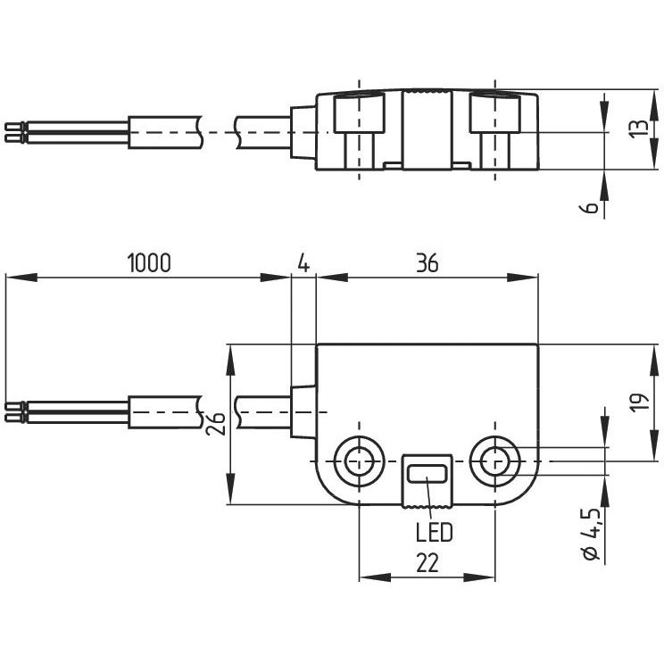 Schmersal - Positionsschalter mit getrenntem Betätiger Sicherheits-Sensor BNS 260 STG-AS-L AS-i SaW