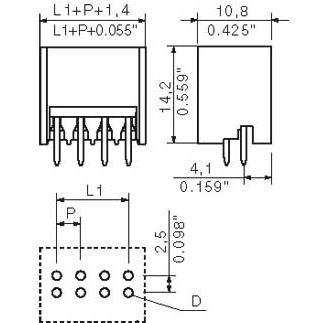 Weidmüller - Leiterplattensteckverbinder LP Verbinder B2L/S2L S2L-SMT3.5/24/180GSN