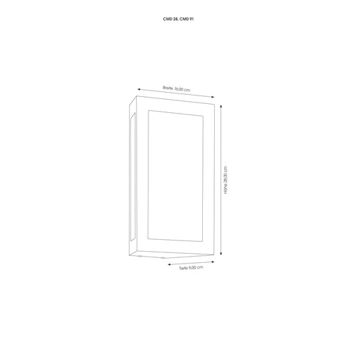 CMD Creativ - Decken-/Wandleuchte Wandleuchte 28/BM Edelstahl,E27