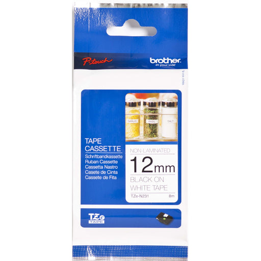 Brother - Schriftband Beschriftungsband TZe-N201 weiß/schwarz 3,5 mm