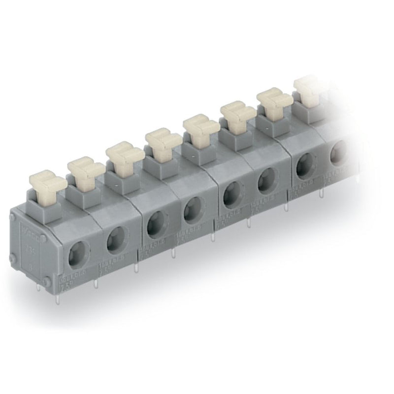 WAGO - Leiterplattenklemme 235-505/331-000 Drücker,1,5mm²,grau − 30 Stück