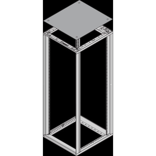 Schroff - Dach-/Bodenelement (Gehäuse/Schaltschrank) Dach einliegend 25230002 T600mm RAL7021