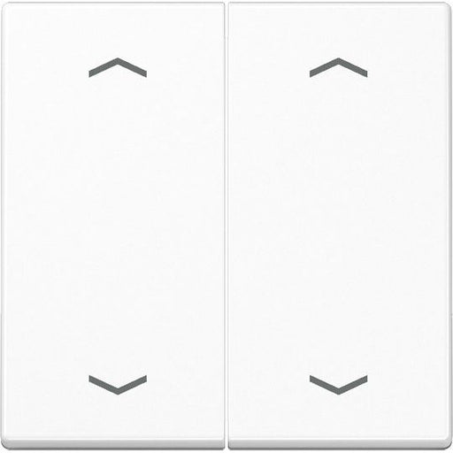 Jung - Abdeckung/Bedienelement für Installationsschalterprogramme Wippe Symbole aws A 595 MP WW für Taster 2-fach