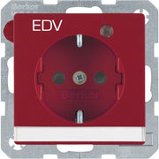 Berker - Steckdose SCHUKO-Steckdose rt samt 41106015 Kontroll-LED