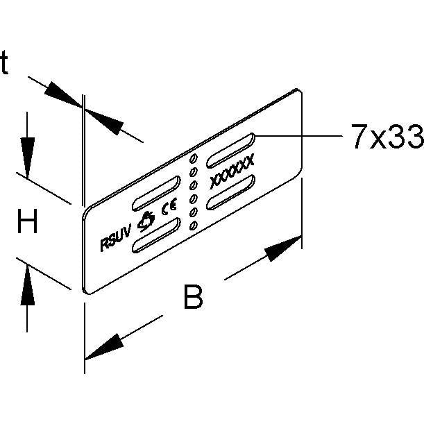 Niedax - Verbinder für Kabeltragsystem Universalverbinder RSUV 60-1.5 F 51x150mm