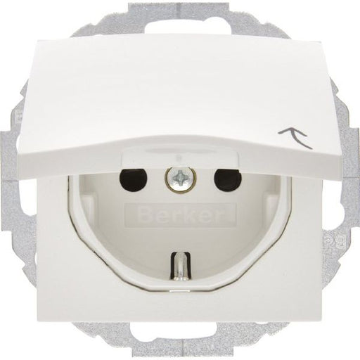 Berker - Steckdose Schuko-Steckdose pws 47441909 + Klappdeckel