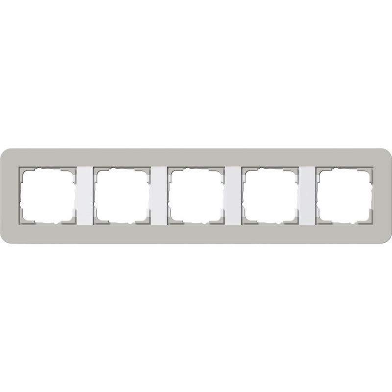 Gira - Abdeckrahmen 5fach 0215412 Grau/Reinweiß