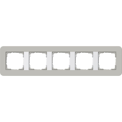 Gira - Abdeckrahmen 5fach 0215412 Grau/Reinweiß