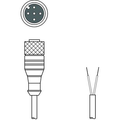 Leuze - Konfektioniertes Sensor-Aktor-Kabel Anschlussleitung KD PB-M12-4A-P3-100