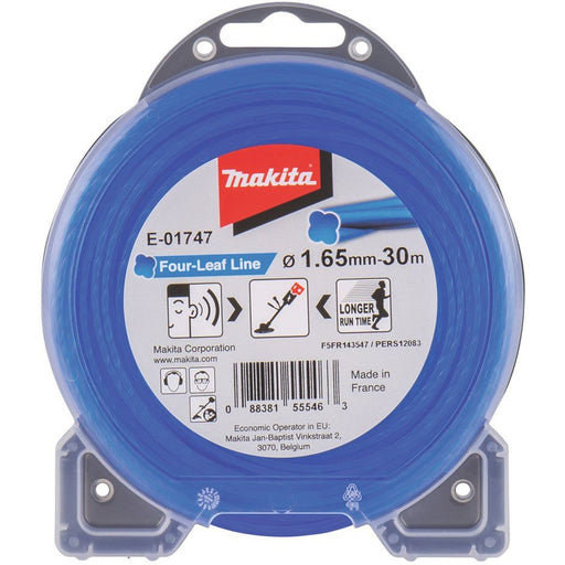 Makita - Zubehör/Ersatzteile für Rasentrimmer Mähfaden Four Leaf E-01747 1,65mm, 30 m