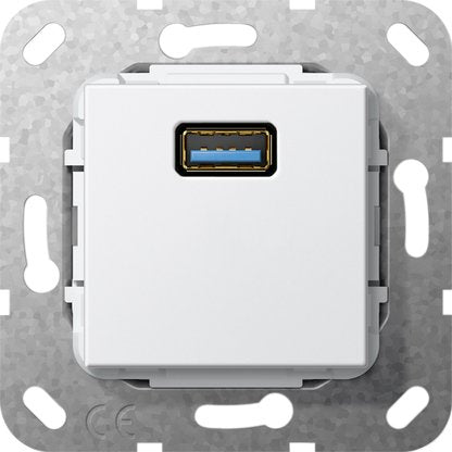 Gira - Einsatz/Abdeckung für Kommunikationstechnik UP Tragring USB A rws 568303 Kabelpeitsche