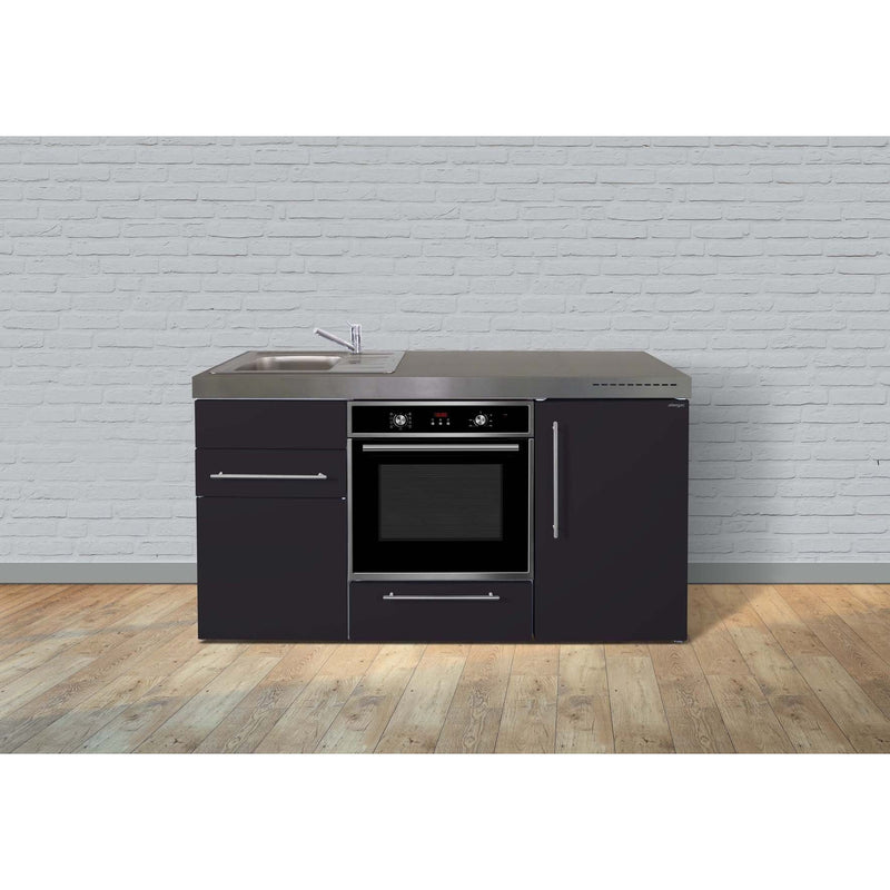 Stengel - Mini-Küche Miniküche Premiumline MPBSM160BOIKFreBliS Schwarz matt