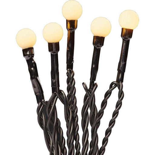 Hellum - Festbeleuchtung LED-Lichterkette m.Perlen 576764 80-tlg.ww inn/außen − 6 Stück