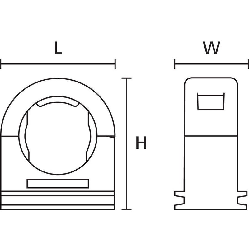 HellermannTyton - Rohrschelle Clip AFCP33-PA66-BK-10ST f.Metallschläuche − 10 Stück