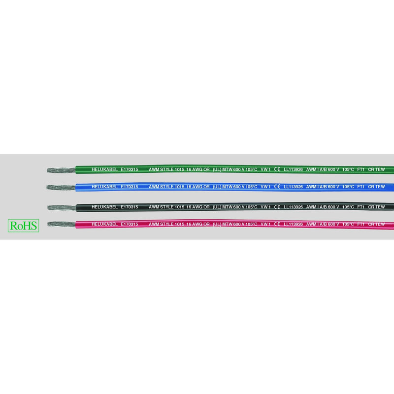 Klimaprime - Aderleitung HEL UL-Style 1015 AWG16 UL-Style1015AWG16 ws ws PVC-Datenleitun − 152 Meter