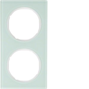 Berker - Abdeckrahmen Rahmen Glas/pows 10122209 2fach