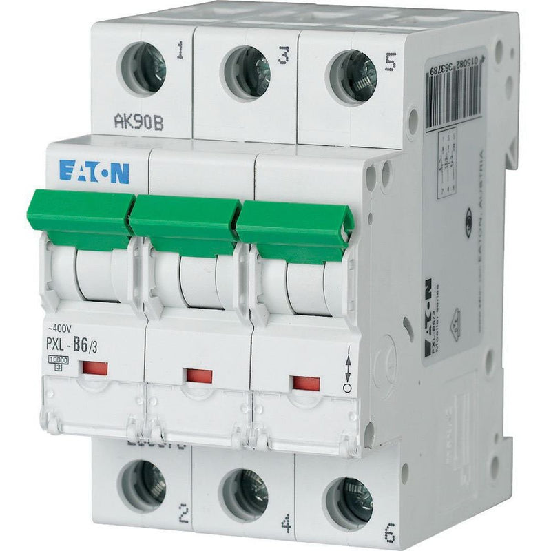 Eaton - Leitungsschutzschalter LS-Schalter m.Beschrift. PXL-C6/3 C 6A, 3p