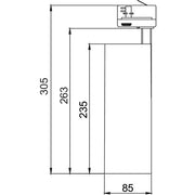 Brumberg Leuchten - Downlight/Strahler/Flutlicht LED-Schienenstrahler 88397184 4000K schwarz