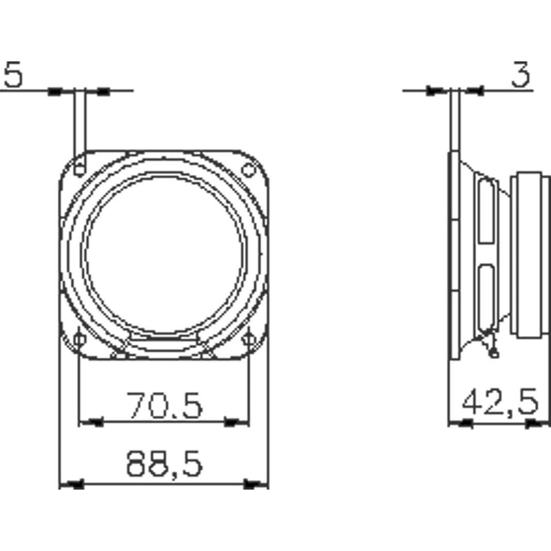 WHD - Lautsprecher Lautsprecher-Chassis PM87BB-8 8Ohm