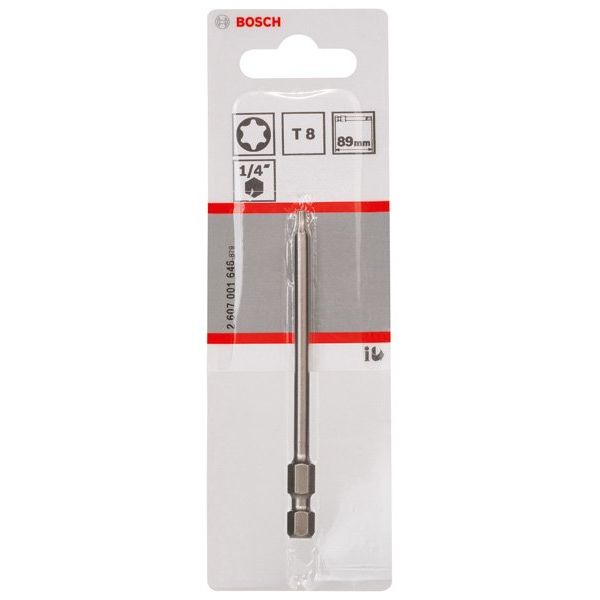 Bosch - Bit Schrauberbit Extra-Hart 2607001646 T8, 89 mm, 1er-Pack