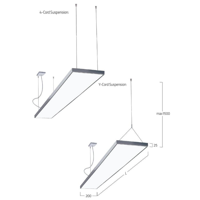 Lightnet - Pendelleuchte LED-Pendelleuchte CP4AEE-840M-L1500-YC 4000K, d/i