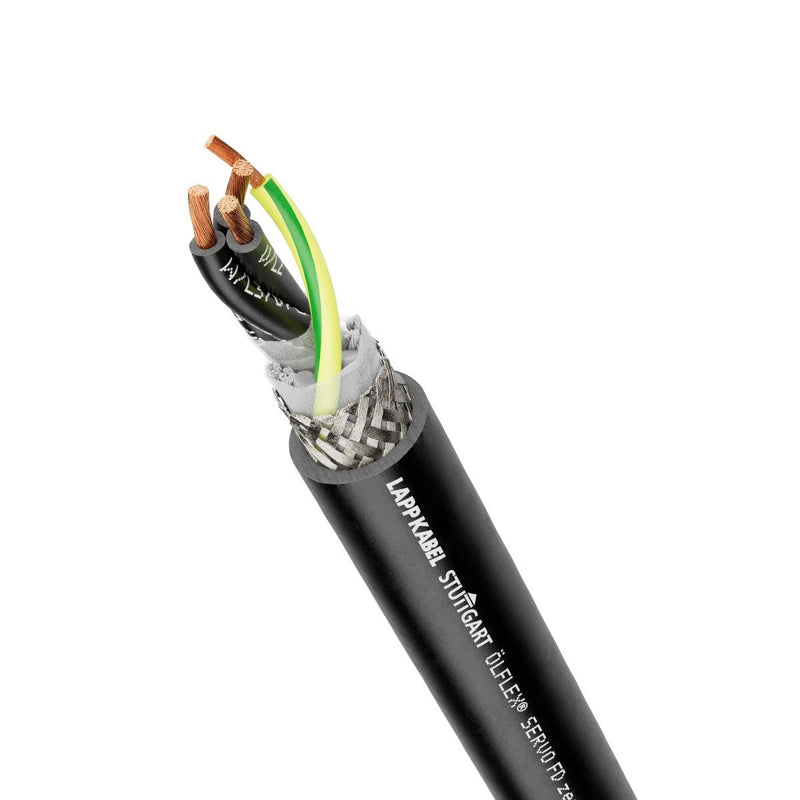 Lapp Kabel&Leitung - Energiekabel >= 1 kV, für ortsveränderlichen Einsatz ÖLFLEX SERVO FD zeroCM 1023472/50 3X4+1G2,5 − 50 Meter