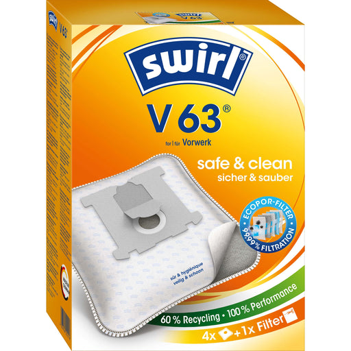 Swirl - Zubehör/Ersatzteile für Bodenpflege Staubbeutel V 63 EcoPor VE4 für Vorwerk