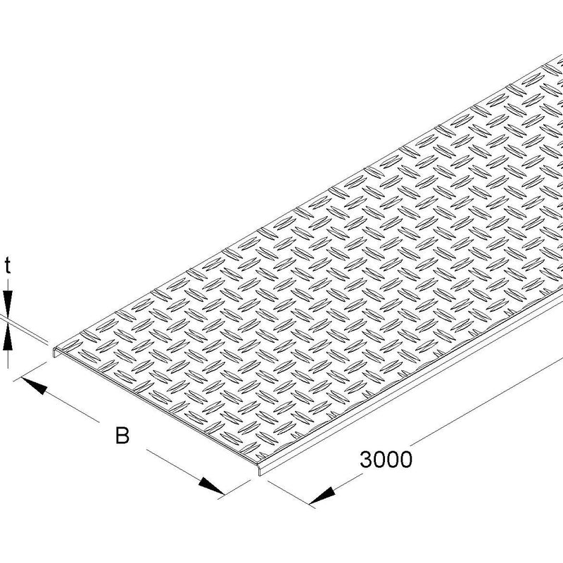 Niedax - Deckel für Kabeltragsystem Deckel RDSRS 100 105x3000mm − 3 Meter