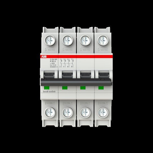 ABB Stotz S&J - Leitungsschutzschalter Sicherungsautomat S204MR-K60 10kA, 60A, 4P, RTT