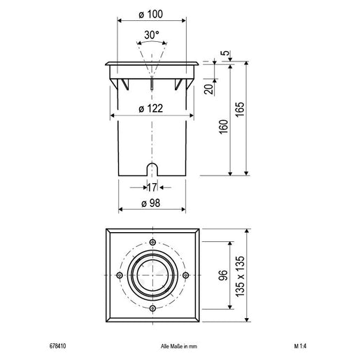 EVN Lichttechnik - Bodeneinbauleuchte 678410 230V 35W