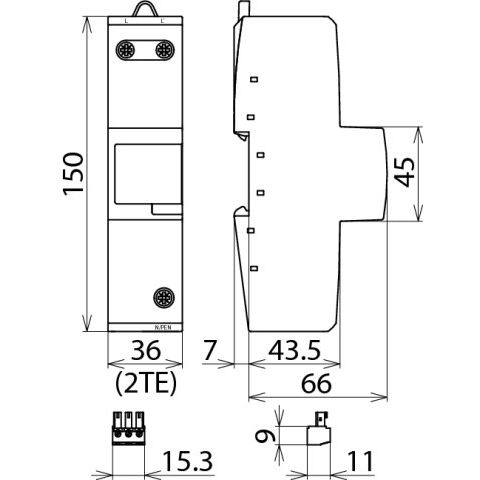 DEHN - Blitzstromableiter für Energietechnik Blitzstromableiter DBM 1 440 FM DEHNbloc Maxi FM