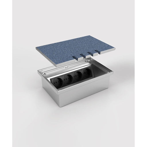 BS Bodensteckdosen - Geräteeinsatz für Unterflurmontage Bodensteckdose 8804T-2-0 3xSch,1x RJ45 2f