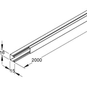 Niedax - Leitungsführungskanal LFK-Kanal LLK 16.016 R Unterteil + Deckel − 2 Meter