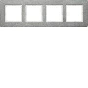 Berker - Abdeckrahmen Rahmen 4f. eds/gebürstet 10246083 waagerecht