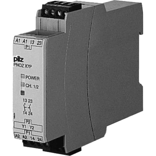Pilz - Gerät zur Überwachung von sicherheitsgerichteten Stromkreisen Not-Aus-Schaltgerät PNOZ X7P #777056 230-240VAC 2n/o