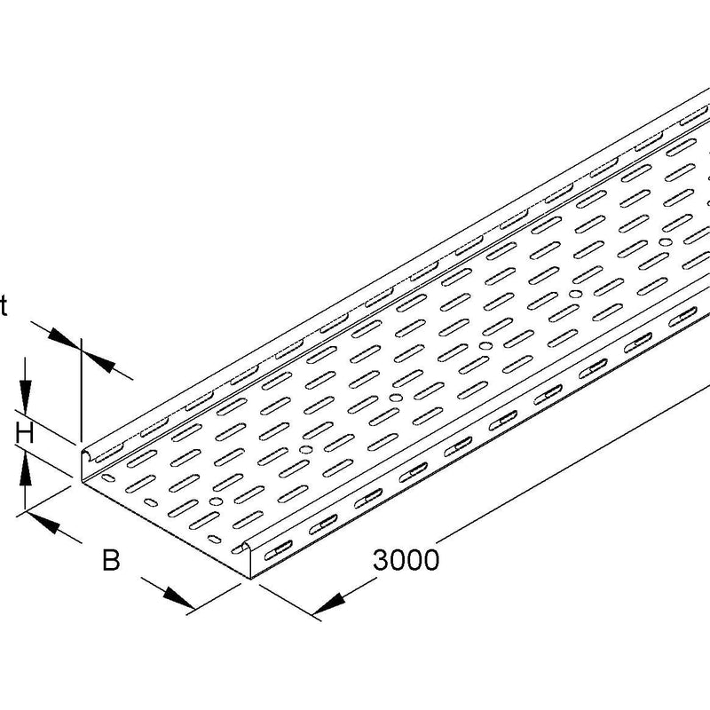 Niedax - Kabelrinne RL 35.100 − 3 Meter