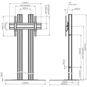 Vogels - Halterung für Audio-/Videosysteme Bodenstandfuß FD1864 sw Connect-it,180cm