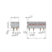 WAGO - Leiterplattenklemme 2-Leiter-Leiterplattenkle. 235-454 0,75mm² − 55 Stück