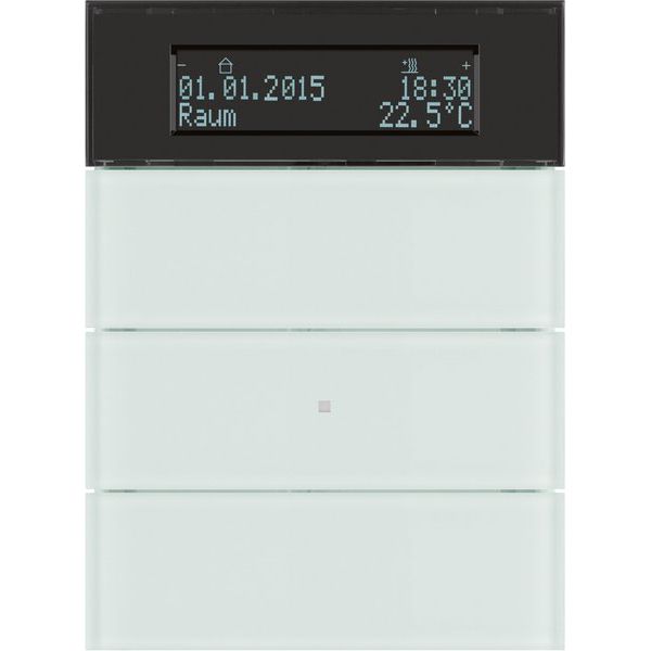 Berker - Bussystem-Mehrfach Bediengerät Tastsensor 3fach 75663590 Glas polarweiß