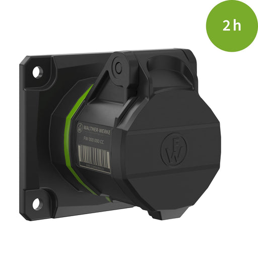 Walther Werke - CEE-Anbausteckdose (IEC 60309) CEE NEO Anbaudose gerade FW410502SK 16A 5P 2h IP54 − 10 Stück