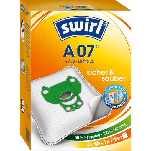Swirl - Zubehör/Ersatzteile für Bodenpflege Staubbeutel A 07 EcoPor VE4 für AEG