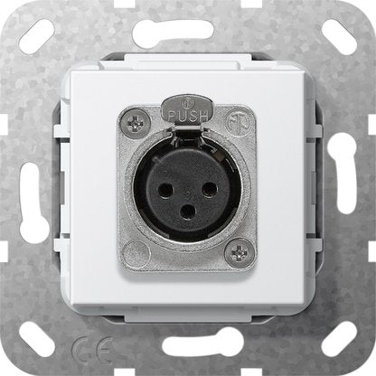 Gira - Einsatz/Abdeckung für Kommunikationstechnik XLR Buchse D Serie 566703 rws