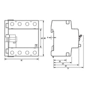 Doepke - Fehlerstrom-Schutzschalter mit Zusatzeinrichtung FI-Schalter DFS4 063-4/0,03-A NA