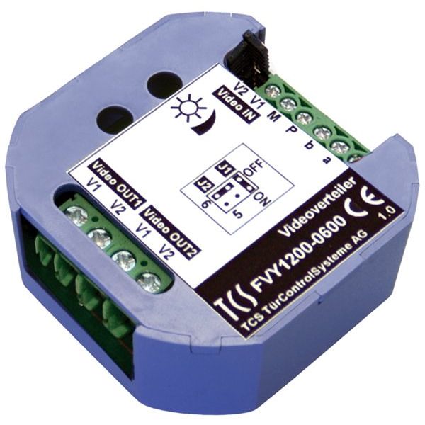 TCS Tür Control - Zusatzgerät für Türkommunikation Videoverteiler 2fach UP FVY1200-0600 VT 02-EB